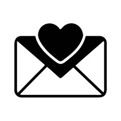 heart envelope icon, heart envelope vector illustration-simple illustration of heart envelope, perfect for heart envelope logos and icons