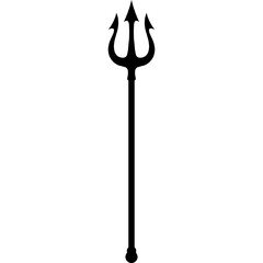 Devil trident. devil Pitchfork icon. Flat design trident illustration 