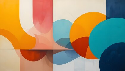 Colorful abstract geometric shapes design backdrop illustration