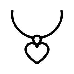 heart necklace icon, heart necklace vector illustration-simple illustration of heart necklace, perfect for heart necklace logos and icons