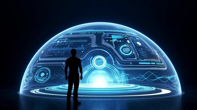 Human and Holographic Virtual Reality Technology Safe Space Interaction