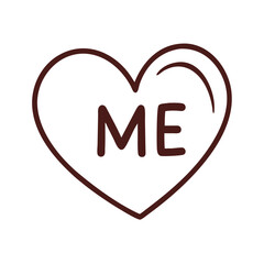 heart with me text icon, heart with me text vector illustration-simple illustration of heart with me text, perfect for heart with me text logos and icons