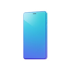 Modern smartphone illustration with vibrant gradient color