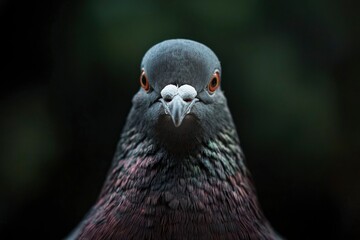 Close-up pigeon portrait