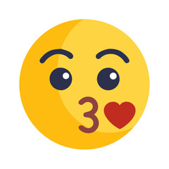 kiss emoji icon, kiss emoji vector illustration-simple illustration of kiss emoji, perfect for kiss emoji logos and icons