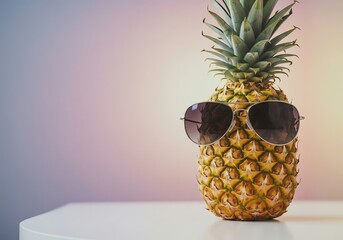 Pineapple wearing sunglasses