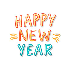 light up happy new year icon, light up happy new year vector illustration-simple illustration of light up happy new year, perfect for light up happy new year logos and icons