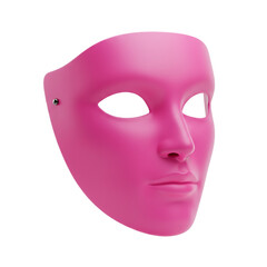 A vibrant magenta masquerade mask, a striking accessory for a glamorous occasion
