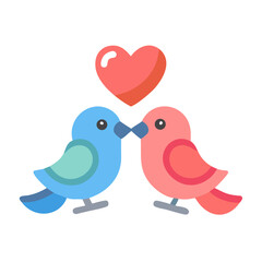 Naklejka premium lovebirds icon, lovebirds vector illustration-simple illustration of lovebirds, perfect for lovebirds logos and icons