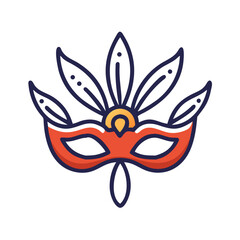 Obraz premium mask with feathers icon, mask with feathers vector illustration-simple illustration of mask with feathers, perfect for mask with feathers logos and icons