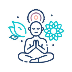 mindfulness icon, mindfulness vector illustration-simple illustration of mindfulness, perfect for mindfulness logos and icons