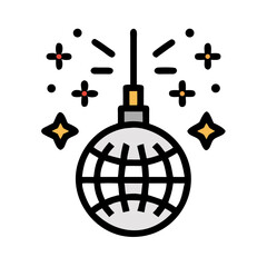 new year s eve ball drop icon, new year s eve ball drop vector illustration-simple illustration of new year s eve ball drop, perfect for new year s eve ball drop logos and icons