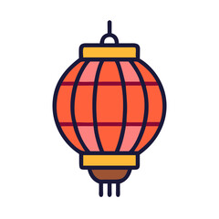 paper lantern icon, paper lantern vector illustration-simple illustration of paper lantern, perfect for paper lantern logos and icons