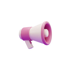 A vibrant pink and white megaphone, ideal for communication and advocacy
