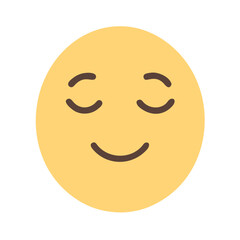 peaceful face emoji icon, peaceful face emoji vector illustration-simple illustration of peaceful face emoji, perfect for peaceful face emoji logos and icons