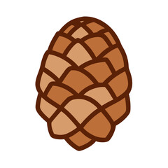 pinecone icon, pinecone vector illustration-simple illustration of pinecone, perfect for pinecone logos and icons