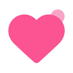 pink heart icon, pink heart vector illustration-simple illustration of pink heart, perfect for pink heart logos and icons