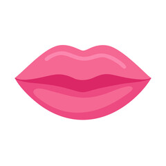 pink lips icon, pink lips vector illustration-simple illustration of pink lips, perfect for pink lips logos and icons
