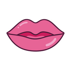 pink lips icon, pink lips vector illustration-simple illustration of pink lips, perfect for pink lips logos and icons