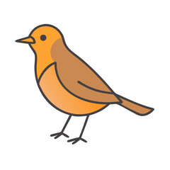 robin bird icon, robin bird vector illustration-simple illustration of robin bird, perfect for robin bird logos and icons