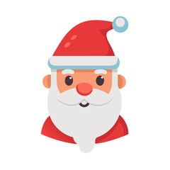 santa claus icon, santa claus vector illustration-simple illustration of santa claus, perfect for santa claus logos and icons