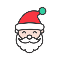 santa claus icon, santa claus vector illustration-simple illustration of santa claus, perfect for santa claus logos and icons