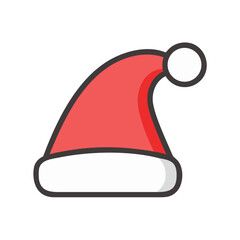 santa s hat icon, santa s hat vector illustration-simple illustration of santa s hat, perfect for santa s hat logos and icons