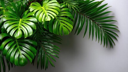 Tropical plants arrangement background