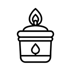 scented candle icon, scented candle vector illustration-simple illustration of scented candle, perfect for scented candle logos and icons