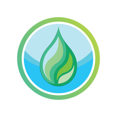 Eco-Friendly Water Drop Logo for Sustainability