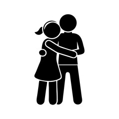 sibling hug icon, sibling hug vector illustration-simple illustration of sibling hug, perfect for sibling hug logos and icons
