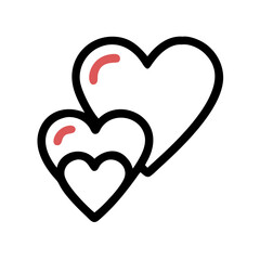 sibling hearts icon, sibling hearts vector illustration-simple illustration of sibling hearts, perfect for sibling hearts logos and icons