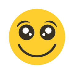 Fototapeta premium smiling eyes emoji icon, smiling eyes emoji vector illustration-simple illustration of smiling eyes emoji, perfect for smiling eyes emoji logos and icons