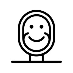 smiling face in mirror icon, smiling face in mirror vector illustration-simple illustration of smiling face in mirror, perfect for smiling face in mirror logos and icons