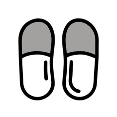 soft slippers icon, soft slippers vector illustration-simple illustration of soft slippers, perfect for soft slippers logos and icons