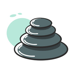 spa stones icon, spa stones vector illustration-simple illustration of spa stones, perfect for spa stones logos and icons
