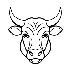 Fototapeta premium cow head isolated