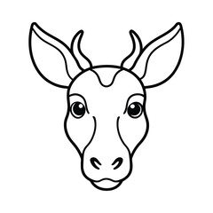 baby mandrill vector with line art outline