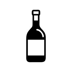 wine bottle icon, wine bottle vector illustration-simple illustration of wine bottle, perfect for wine bottle logos and icons