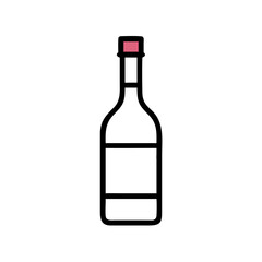 wine bottle icon, wine bottle vector illustration-simple illustration of wine bottle, perfect for wine bottle logos and icons