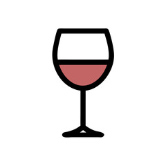wine glass icon, wine glass vector illustration-simple illustration of wine glass, perfect for wine glass logos and icons