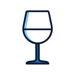 wine glass icon, wine glass vector illustration-simple illustration of wine glass, perfect for wine glass logos and icons