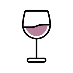 wine glass icon, wine glass vector illustration-simple illustration of wine glass, perfect for wine glass logos and icons