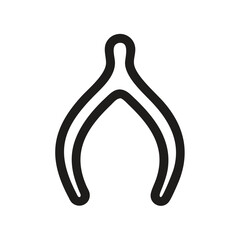 wishbone icon, wishbone vector illustration-simple illustration of wishbone, perfect for wishbone logos and icons