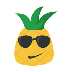  pineapple colorful collection of adorable fruit and vegetable characters with various facial expressions in cartoon style