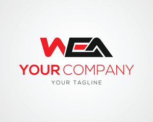 Modern WEA company logo vector template design for business branding and corporate identity