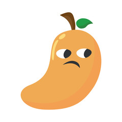 manggo colorful collection of adorable fruit and vegetable characters with various facial expressions in cartoon style