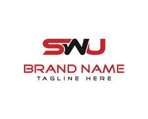 Modern SWU letter monogram logo design vector template for company identity and brand icon