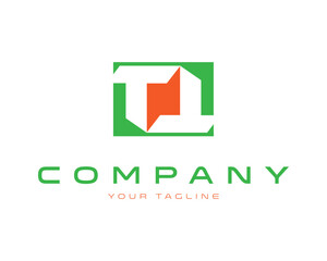 Modern letter TT logo design with abstract geometric shape vector template