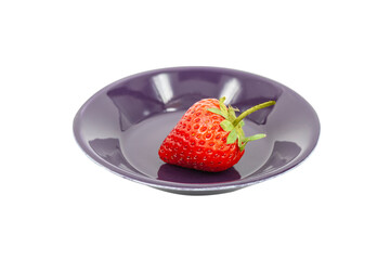 strawberries in a glass bowl